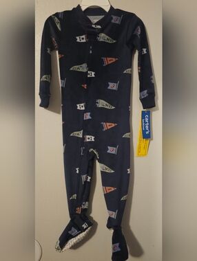 Baby Boys Carter's Bedtime Sports Footie Sleep and Play Pajamas Size 18 Mo